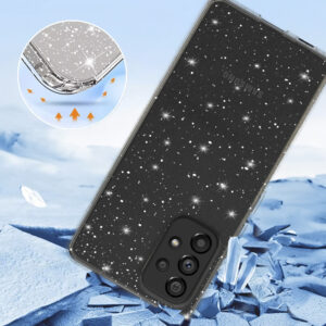 Crystal Glitter dėklas skirtas Samsung Galaxy A23 4G/5G sidabro spalvos - Image 3