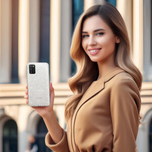 Crystal Glitter dėklas skirtas Samsung Galaxy A02S sidabro spalvos - Image 4