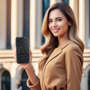 Crystal Glitter dėklas skirtas Samsung Galaxy A22 5G sidabro spalvos - Image 4