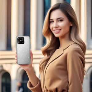 Crystal Glitter dėklas skirtas Xiaomi Redmi 10C sidabro spalvos - Image 4