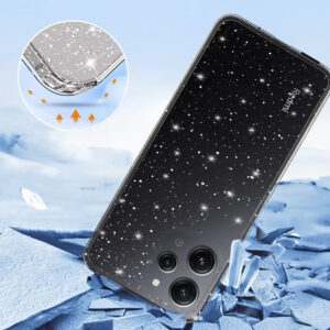 Crystal Glitter dėklas skirtas Xiaomi Redmi 12 sidabro spalvos - Image 3