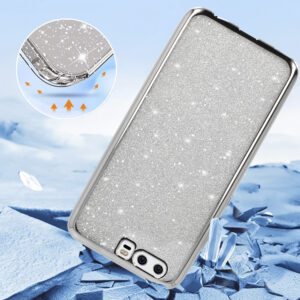 Elektro Glitter dėklas skirtas Huawei P10 sidabro spalvos - Image 3