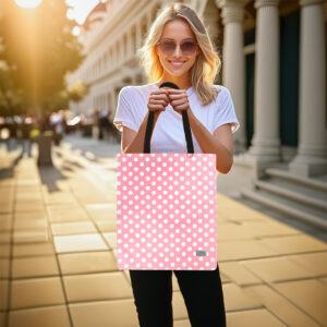Pirkinių krepšys Wonder pattern 2 light pink polka-dot - Image 5