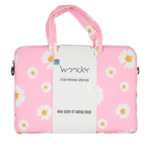 Wonder nešiojamo kompiuterio krepšys 17 colių pink daisies - Image 6