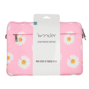 Wonder nešiojamo kompiuterio dėklas 13-14 colių pink daisies - Image 6