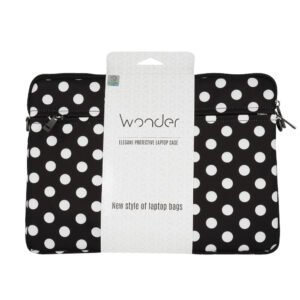 Wonder nešiojamo kompiuterio dėklas 17 colių black polka-dot - Image 6