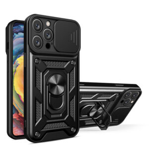 Slide Camera Armor dėklas skirtas Apple iPhone 16 Pro Max juodos spalvos - Image 4