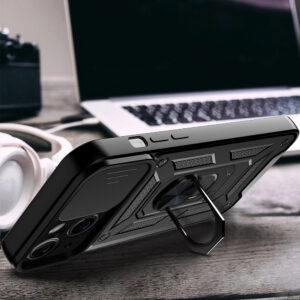 Slide Camera Armor dėklas skirtas Apple iPhone 16 Pro Max juodos spalvos - Image 7
