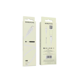 Borofone kabelis BX18 Optimal - USB į Lightning - 2A 1 metras baltos spalvos - Image 9