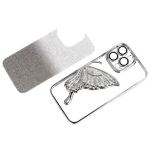 Tel Protect Butterfly Water dėklas skirtas Apple iPhone 15 Pro Max sidabro spalvos - Image 3