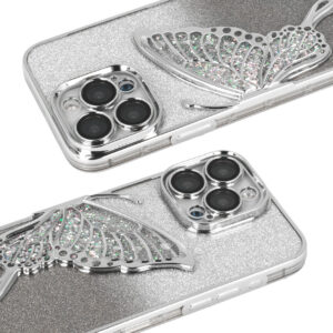 Tel Protect Butterfly Water dėklas skirtas Apple iPhone 15 Pro Max sidabro spalvos - Image 4
