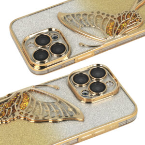 Tel Protect Butterfly Water dėklas skirtas Apple iPhone 15 Pro Max aukso spalvos - Image 4