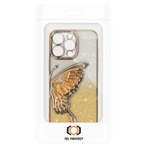 Tel Protect Butterfly Water dėklas skirtas Apple iPhone 15 Pro Max aukso spalvos - Image 6