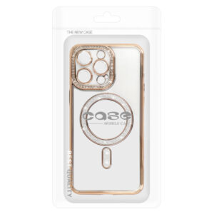 Bling Magsafe dėklas skirtas Apple iPhone 13 aukso spalvos - Image 7