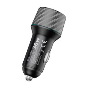 Blavec automobilinis įkroviklis BS21A Carbon - 2xUSB - QC 3.0 36W 3A (CCBS21AC-2UB3A) juodos spalvos - Image 7