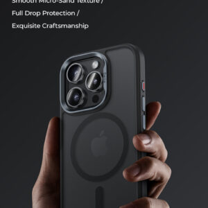 Benks Magnetic Mist dėklas Metal Frame skirtas Apple iPhone 16 Pro juodos spalvos - Image 3