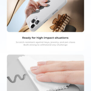 Benks Magnetic Vita Pro silikoninis dėklas skirtas Apple iPhone 16 pilkos spalvos - Image 8