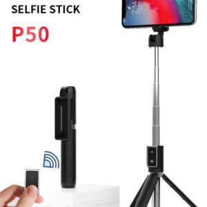 Asmenukių lazda MINI - su atjungiamu bluetooth nuotoliniu valdymu ir trikoju - P50 baltos spalvos - Image 4
