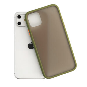 Vennus Color Button Bumper skirtas Samsung Galaxy A20S Olive - Image 4