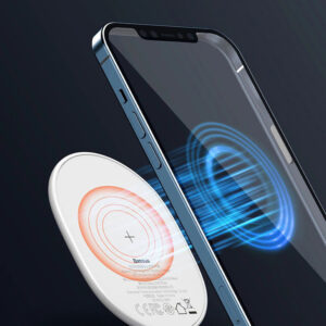 Baseus Belaidis įkroviklis LIGHT Magnetic Iphone 12 su Type C kabeliu (WXQJ-02) baltos spalvos - Image 3