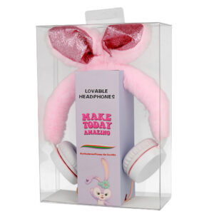 GJBY ausinės - Plush RABBIT rožinės spalvos - Image 3