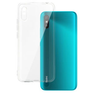 Galinis dangtelis 2 mm idealiai tinkantis Xiaomi Redmi 9A skaidrus