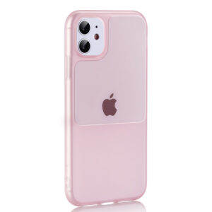 Tel Protect Window dėklas skirtas Apple iPhone 12 Mini rožinės spalvos