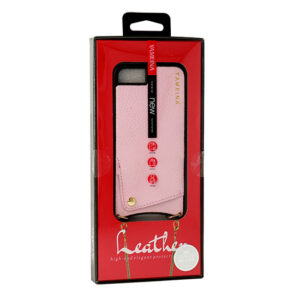 Krepšys telefonui - Simply Leather - Apple iPhone XS Max rožinės spalvos