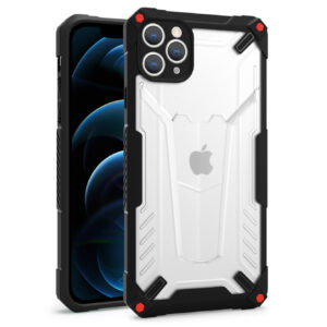 Tel Protect Hybrid dėklas skirtas Apple iPhone 12 Pro Max juodos spalvos