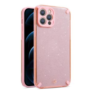 Armor Glitter dėklas skirtas Apple iPhone 12 Pro rožinės spalvos