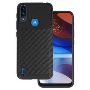 Vennus Carbon Elite dėklas skirtas Motorola E7 Power juodos spalvos