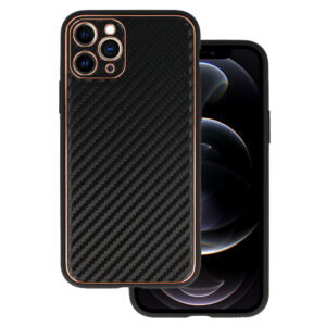 Tel Protect Leather Carbon dėklas skirtas Apple iPhone 11 Pro juodos spalvos