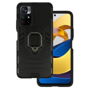 Ring Armor dėklas skirtas Xiaomi Poco M4 Pro 5G juodos spalvos