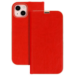 Book dėklas su rėmeliu skirtas Xiaomi Redmi Note 11 Pro/Note 11 Pro 5G raudonos spalvos