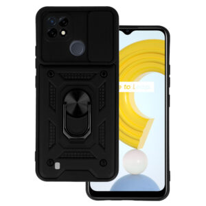 Slide Camera Armor dėklas skirtas Realme C21 juodos spalvos