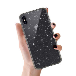 Crystal Glitter dėklas skirtas Apple iPhone X/XS (5,8") sidabro spalvos