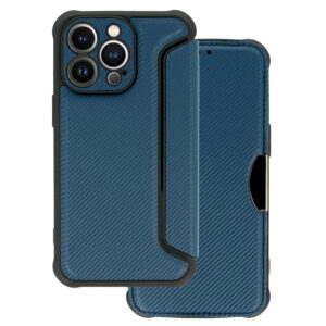 Razor Carbon Book dėklas skirtas Apple iPhone 13 Pro Max mėlynos spalvos