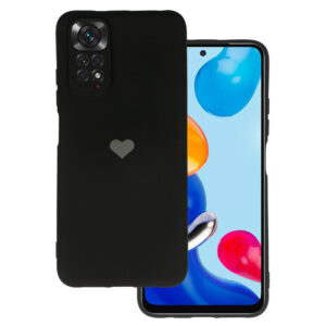 Vennus silikoninis Heart dėklas skirtas Xiaomi Redmi Note 11 Pro/Note 11 Pro 5G design 1 juodos spalvos - Image 1