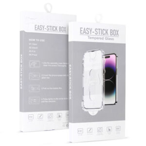 Apsauginis stiklas Full Glue Easy-Stick Box skirtas Apple iPhone 13/13 Pro/14 BLACK