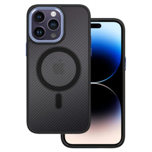 Tel Protect Magnetic Carbon dėklas skirtas Apple iPhone 15 Plus juodas-violetinis