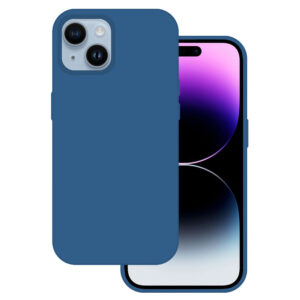 Tel Protect silikoninis Premium dėklas telefonui Apple iPhone 15 Plus mėlynos spalvos