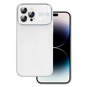 Soft Silicone Lens dėklas skirtas Apple iPhone 12 baltos spalvos