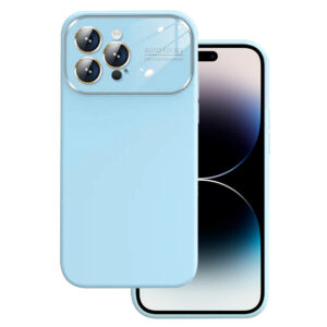 Soft Silicone Lens dėklas skirtas Apple iPhone 14 Pro Max light mėlynos spalvos