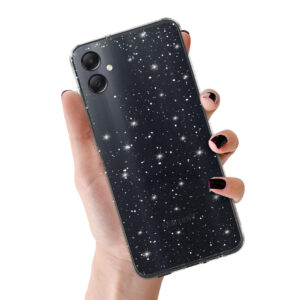 Crystal Glitter dėklas skirtas Samsung Galaxy A05 sidabro spalvos