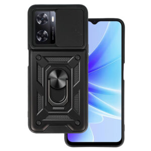 Slide Camera Armor dėklas skirtas Oppo A57 juodos spalvos