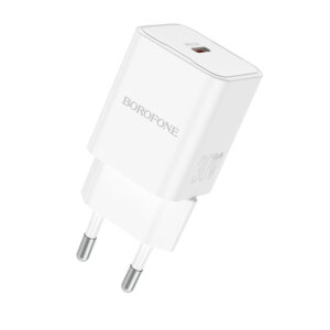 Borofone Laidinis įkroviklis BN13 Safety GaN - Type C - PD 30W baltos spalvos