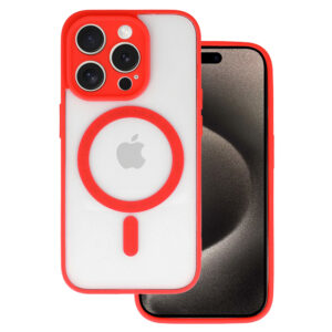 Acrylic Color Magsafe dėklas skirtas Apple iPhone 12 Pro raudonos spalvos