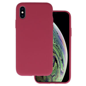 Silikoninis Lite dėklas skirtas Apple iPhone X/XS burgundy