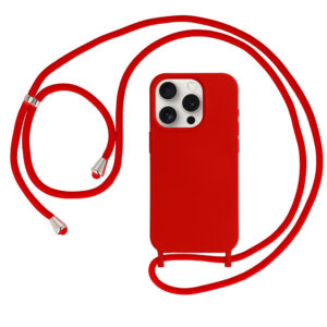 Strap silikoninis dėklas skirtas Apple iPhone 13 Pro design 1 raudonos spalvos