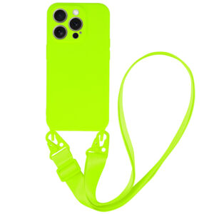 Strap silikoninis dėklas skirtas Apple iPhone 14 Pro design 2 lime